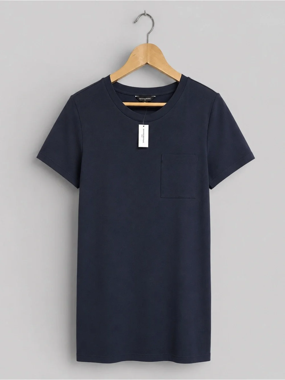 Banana Republic Navy T-Shirt Dress XL NWT | Cotton Spandex Blend - Picture 2 of 4